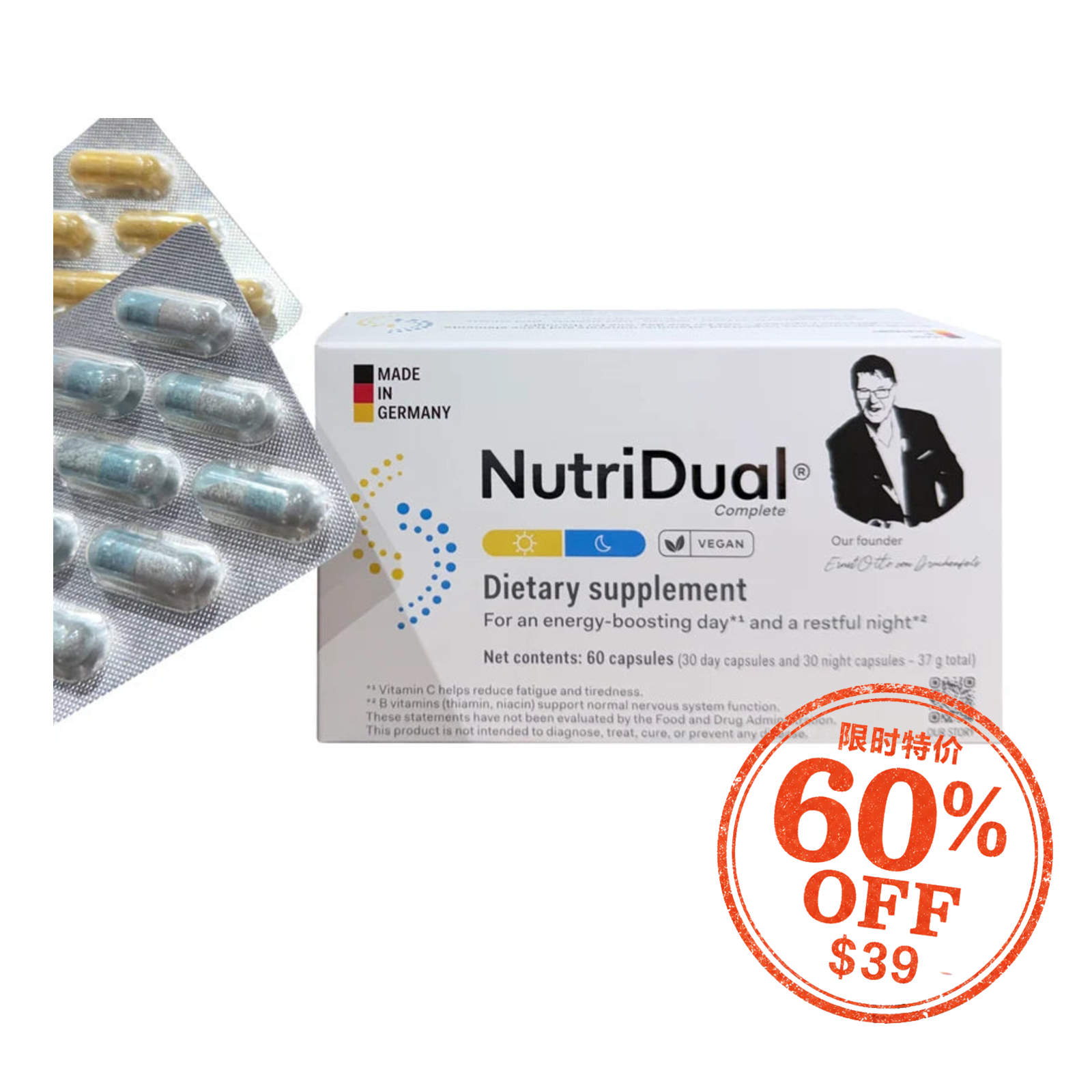 NutriDual AM/PM limited-time 60% off, $39